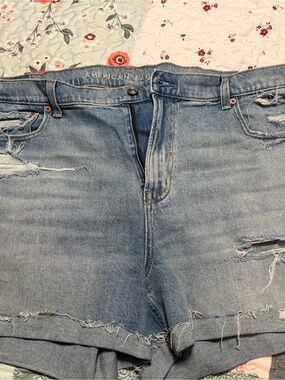 American Eagle Light Blue Stretch Denim Shorts